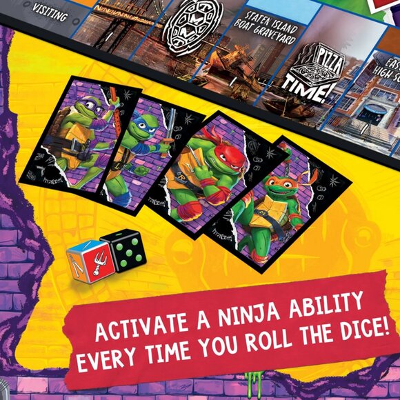 Monopoly Teenage Mutant Ninja Turtles: Mutant Mayhem Edition Board Game - Picture 5 of 9